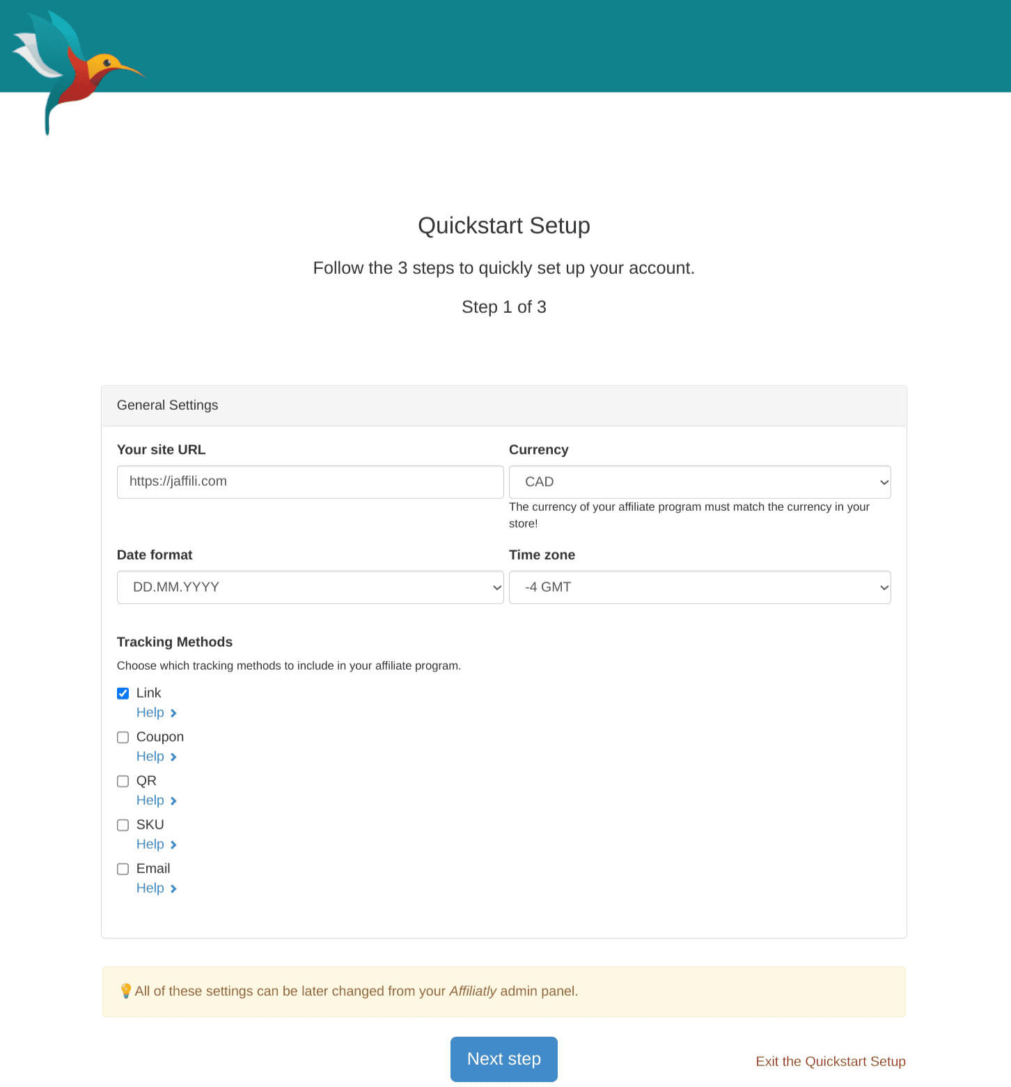 Réglages généraux
